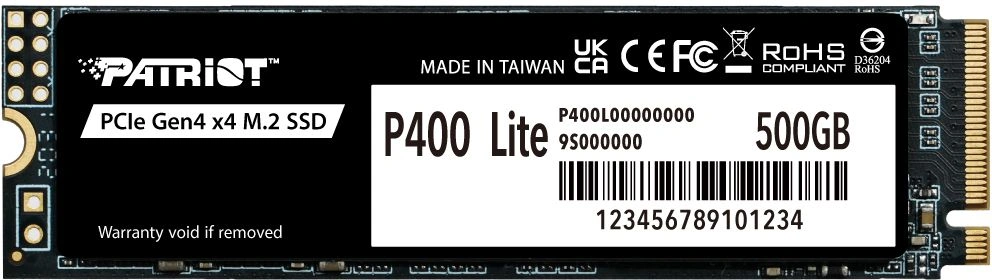 SSD диск Patriot P400 Lite 500GB (P400LP500GM28H)