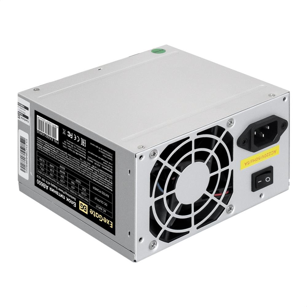 Exegate EX292143RUS Блок питания 650W ExeGate AB650 (ATX, 8cm fan, 24pin, 4pin, 3xSATA, 2xIDE, FDD)