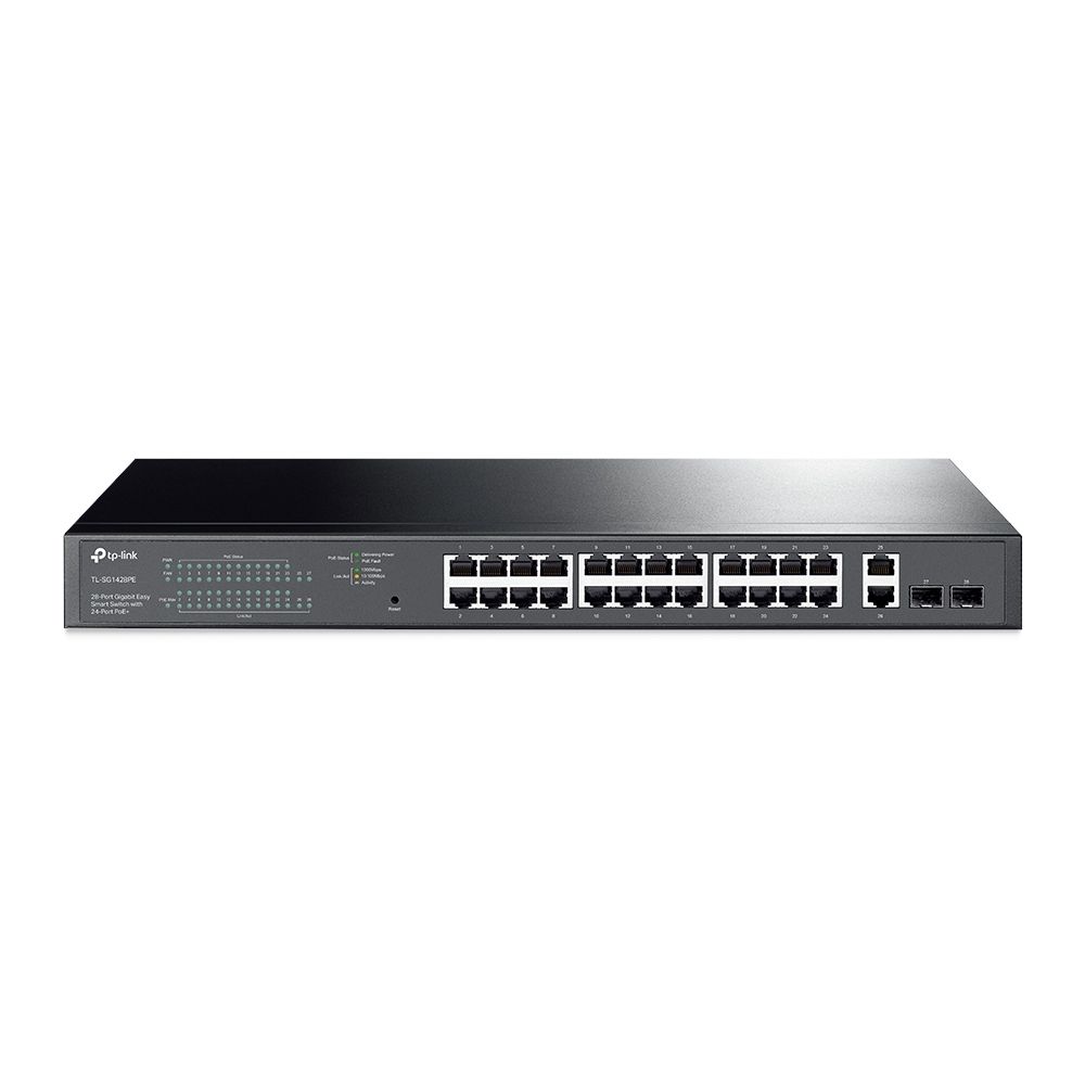 Коммутатор TP-Link JetStream TL-SG1428PE 26G 2SFP 24PoE+ 250W управляемый