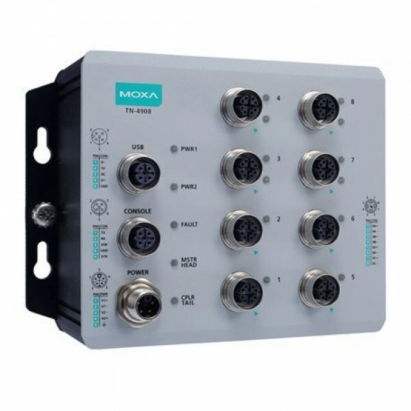 Маршрутизатор MOXA TN-4908-ETBN-F-4GTXBP-WV-CT-T