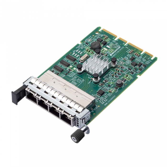 NetXtreme N41T (BCM95719N1905C/BCM95719-N1905C) 4x1GbE (RJ-45) OCP 3.0 Mezzanine Ethernet Adapter