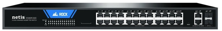 Коммутатор Netis ST228GPR-2G2S (L2) 26x1Гбит/с 2SFP 24PoE настраиваемый