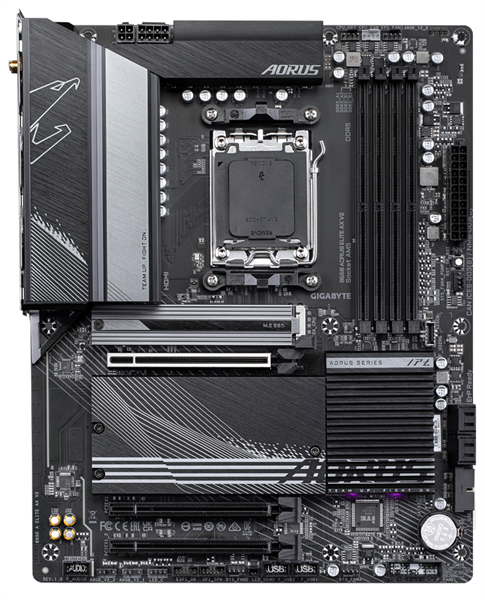 Материнская плата GIGABYTE B650 AORUS ELITE AX V2, AM5, B650, 4*DDR5, DP+HDMI, 4 SATA 6 Гб/с, M2, Audio, Gb LAN, USB 3.2, USB 2.0, Type-C, ATX (B650 AORUS ELITE AX V2)