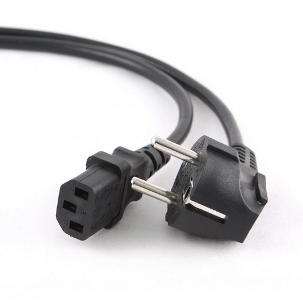Кабель питания Gembird/Cablexpert PC-186-VDE black (1.8м, Schuko- C13, VDE, 10А, с зазем., пакет) (PC-186-VDE)