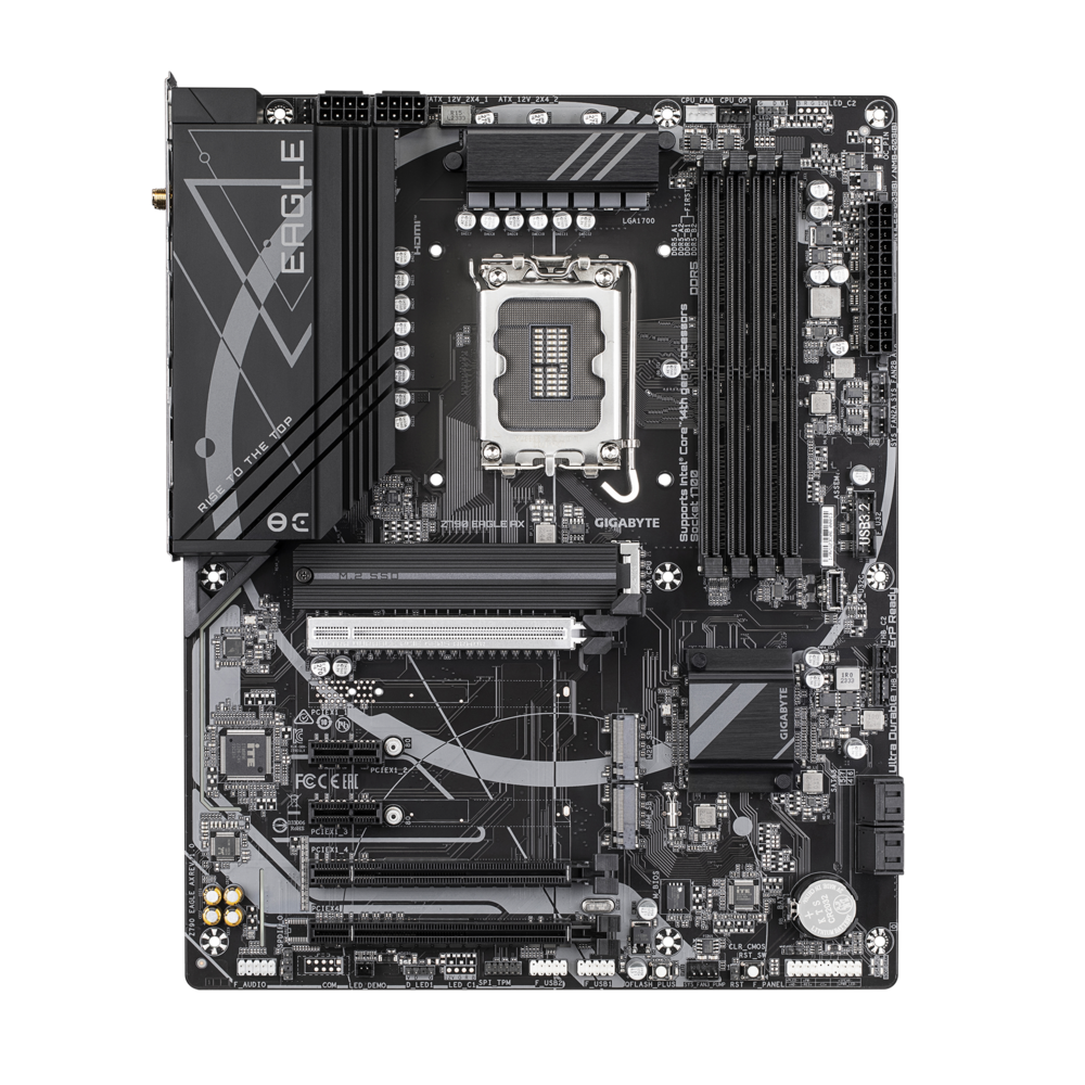 Материнская плата GIGABYTE Z790 EAGLE AX, LGA1700, Z790, 4*DDR5,HDMI+ DP, 4 SATA 6 Гб/с, M2, Audio, Gb LAN, USB 3.2, USB 2.0, Type-C, ATX (Z790 EAGLE AX)
