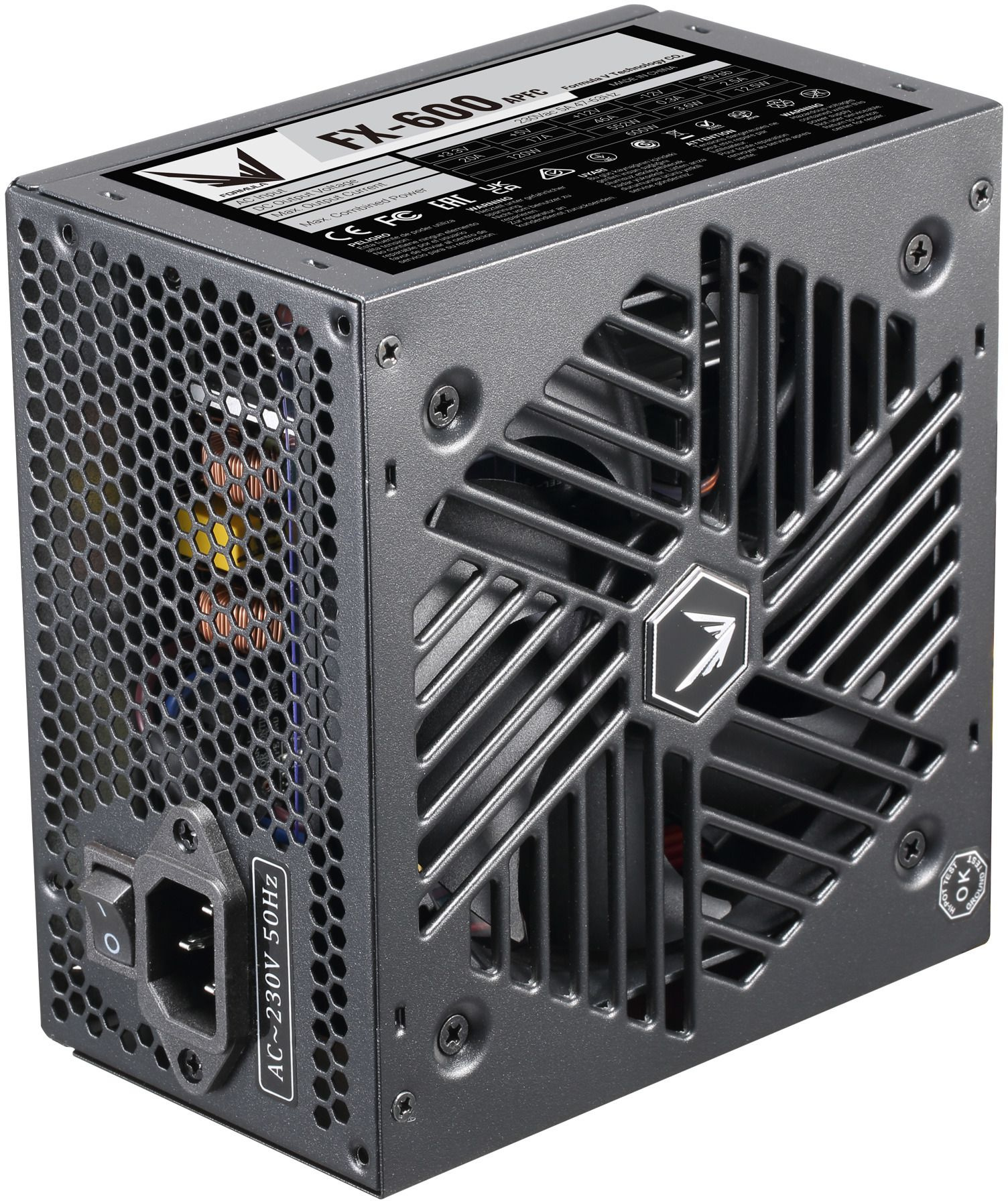 Блок питания Formula ATX 600W FX-600 (24+4+4pin) APFC 120mm fan 3xSATA RTL