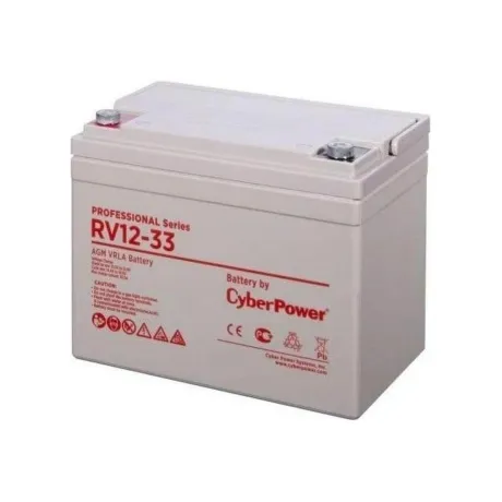 Аккумуляторная батарея CyberPower RV 12-33 напряжение 12В, емкость 35Ач, клемма Болт М6 (ДхШхВ: 197х130х159мм Полная высота 170мм; 10,7кг; Срок службы 3лет) в Санкт-Петербурге