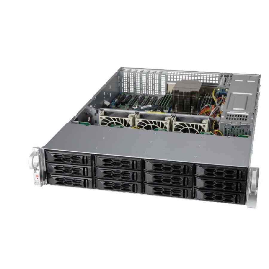 Supermicro CSE-LA26AC12-R920LP1 Серверный корпус/ [NR]Black 2U SCLA26 LP chassis w/ Red. 920W PWS and Std. pac
