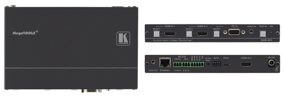 Матричный коммутатор Kramer автоматический 2хHDMI (DIP-31)