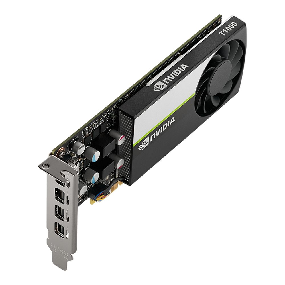 Видеокарта PNY Nvidia Quadro T1000 4GB GDDR6, 128bit, 2.5 TFLOPS, PCIE 4.x16, 4x mDP, LP sinle slot, 1 fan (VCNT1000-SB)