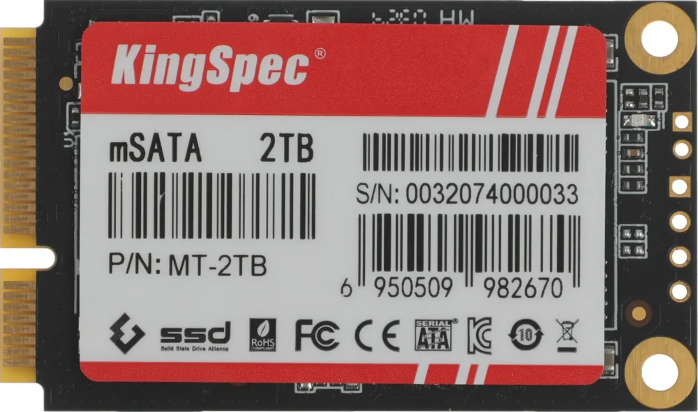 Накопитель SSD Kingspec SATA-III 2TB mSATA (MT-2TB) в Санкт-Петербурге