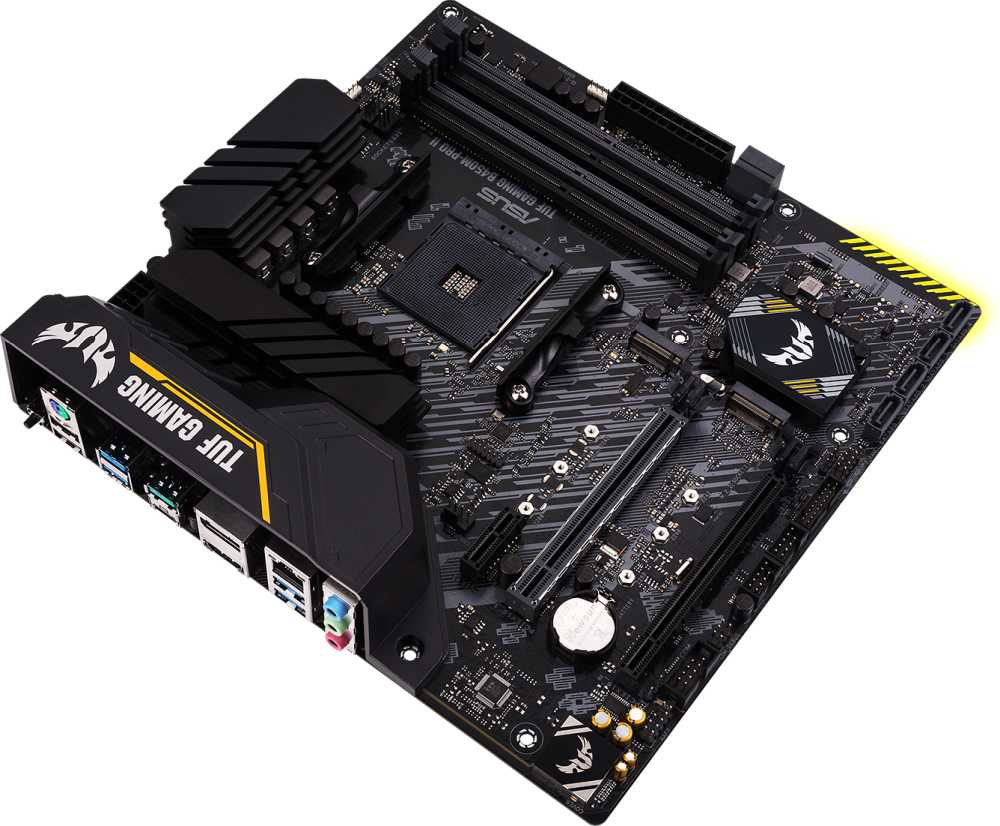 Материнская плата Asus TUF GAMING B450M-PRO II Soc-AM4 AMD B450 4xDDR4 mATX AC`97 8ch(7.1) GbLAN RAID+HDMI+DP