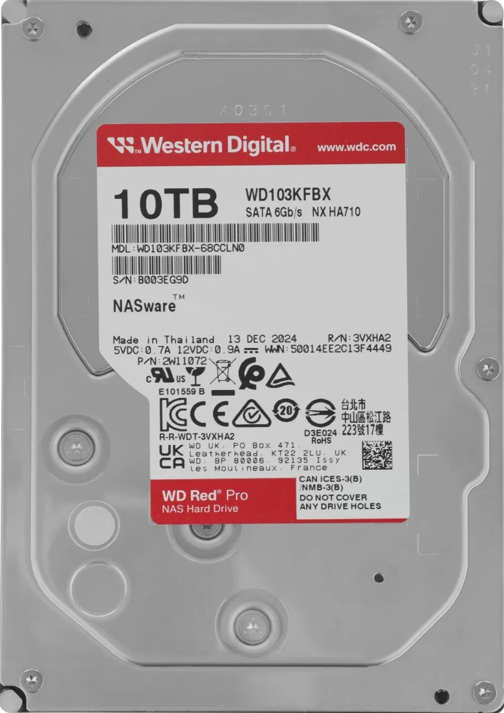 Жесткий диск WD SATA-III 10TB WD103KFBX NAS Red Pro в Санкт-Петербурге