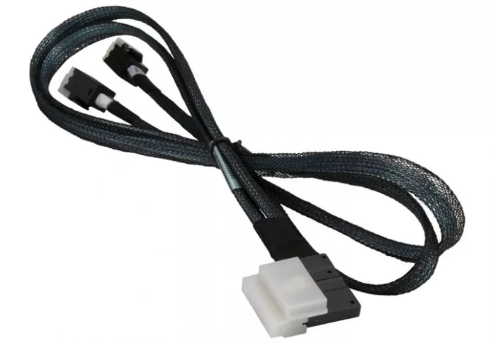 Кабель Cable, x8 SFF-8654 to 2x4 SFF-8643 (SAS Connections), 0,8M (analog 05-60003-00) (CBL-8654-8643-SAS-08)
