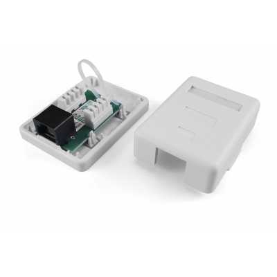 Розетка компьютерная Hyperline SB1-1-8P8C-C5E-WH