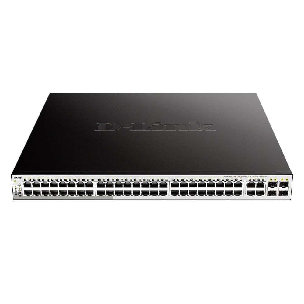 Коммутатор D-Link DGS-1210-52MP/FL1A 52G 48PoE+ 370W настраиваемый