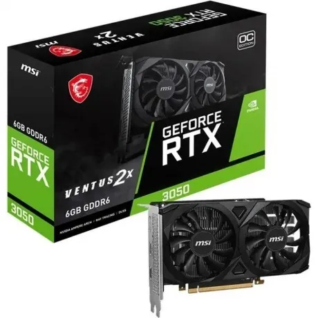 Видеокарта MSI RTX3050 VENTUS 2X E OC 6GB GDDR6 96bit (RTX 3050 VENTUS 2X E 6G OC) в Санкт-Петербурге