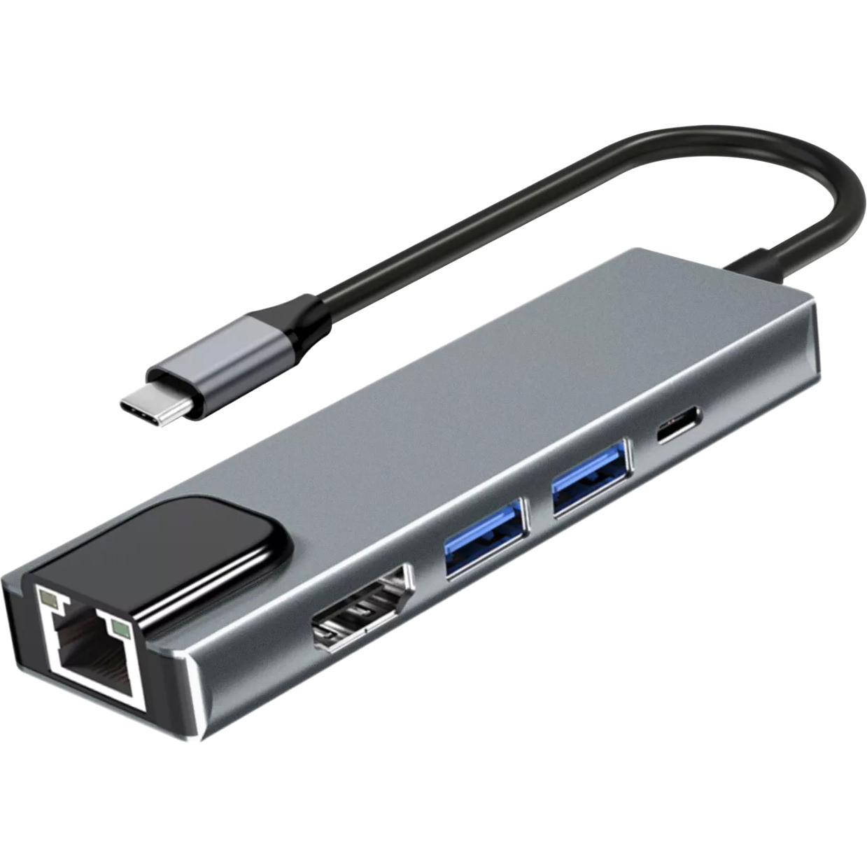 Адаптер USB 3.1 Type-Cm ->HDMI A(m) 4K@30Hz, RJ45, 2XUSB3.0, PD, iOpen <ACU435M> VCOM Адаптер iOpen USB 3.1 Type-C M/HDMI F+RJ45+USB 3.0+USB Type-C F (ACU435M)