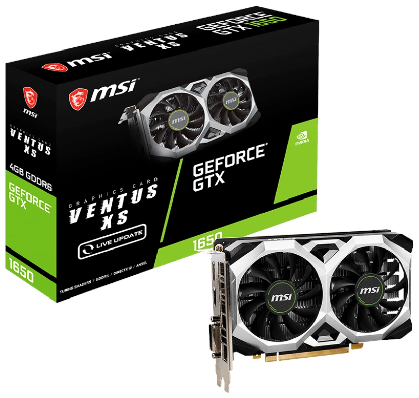 Видеокарта MSI GTX 1650 VENTUS XS 4G OCV1