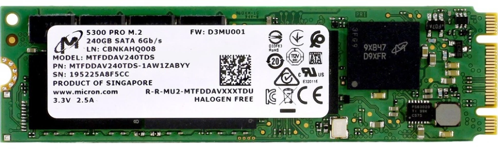 SSD накопитель Micron 5300 PRO 240GB (MTFDDAV240TDS-1AW1ZABYY)