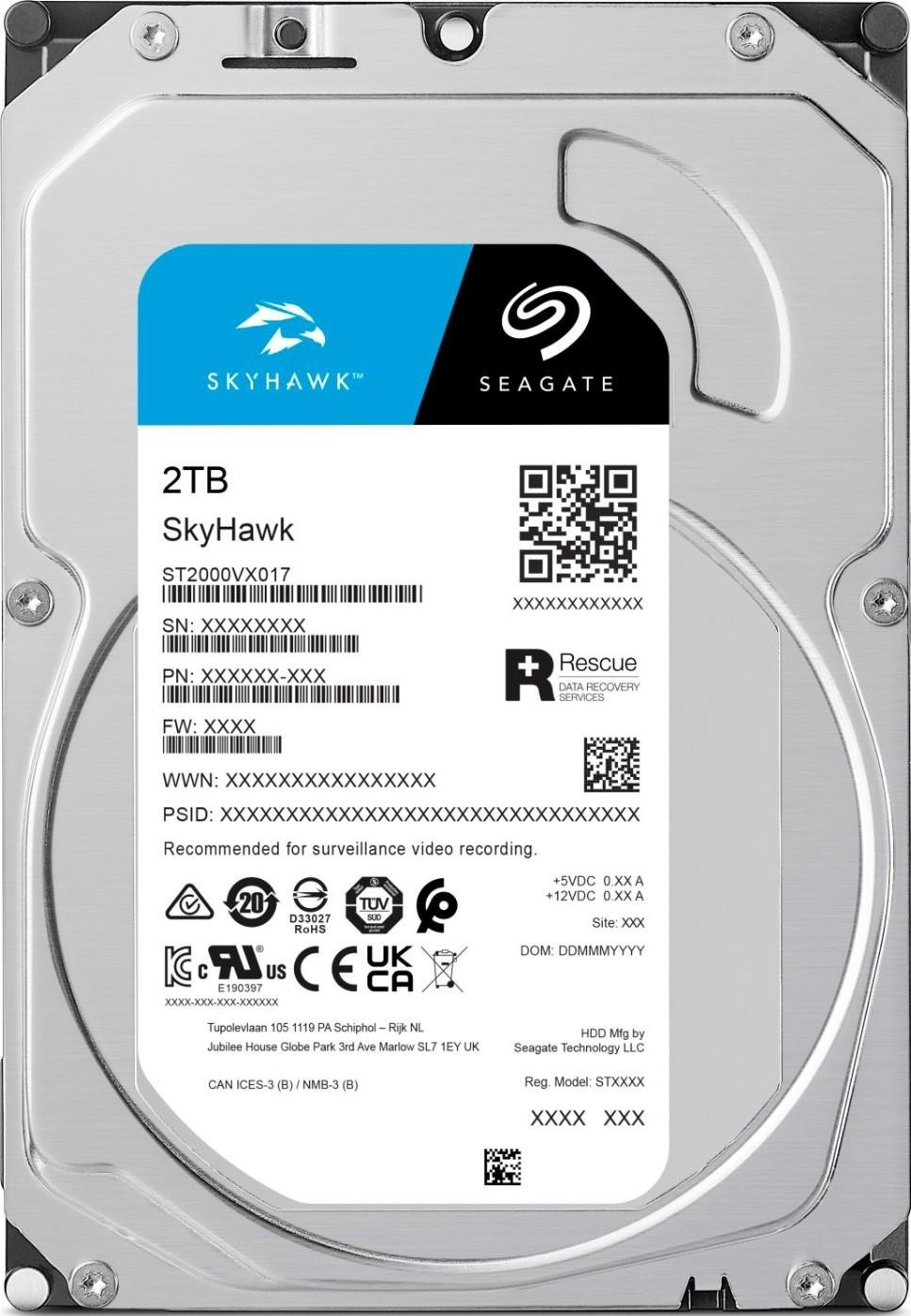Жесткий диск Seagate 3.5" 2TB Seagate SkyHawk Surveillance (ST2000VX017) в Санкт-Петербурге