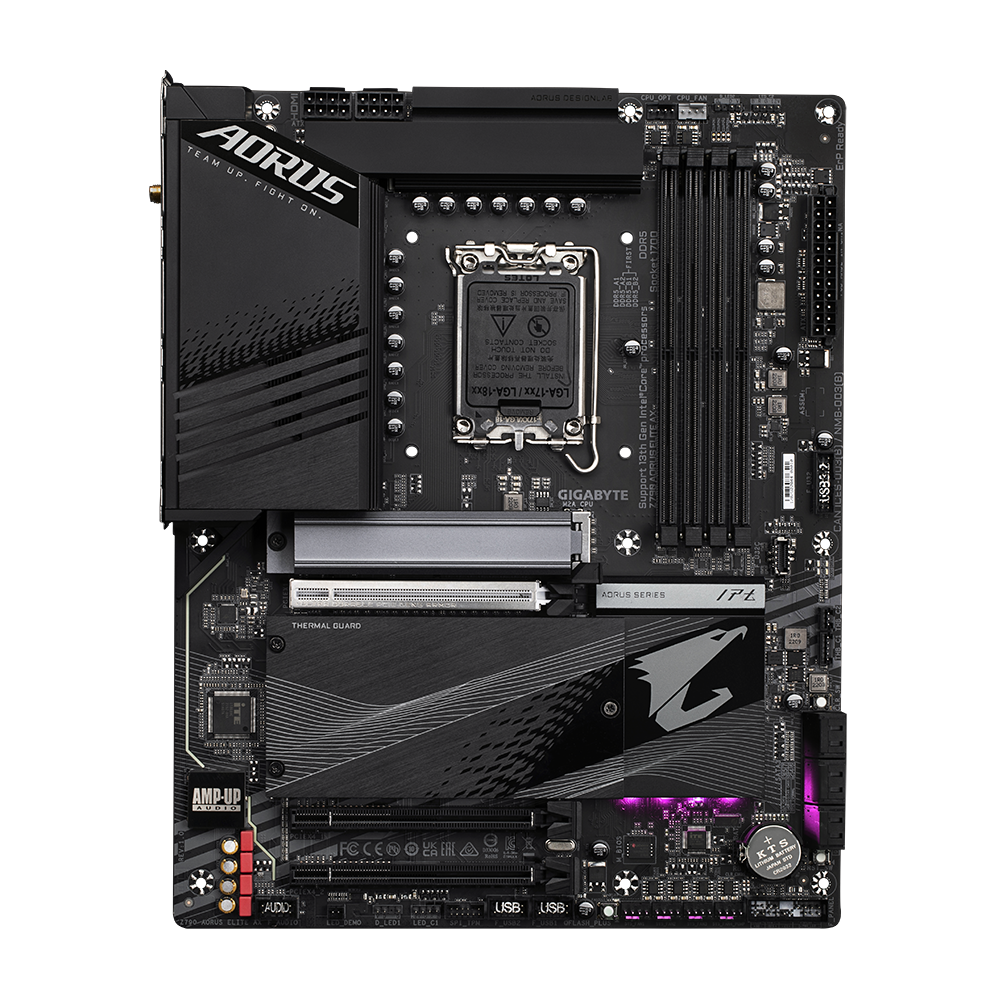 Материнская плата Gigabyte Z790 AORUS ELITE AX (Soc-1700, Z790, 4xDDR5, ATX, 2.5Gg RAID+HDMI+DP)