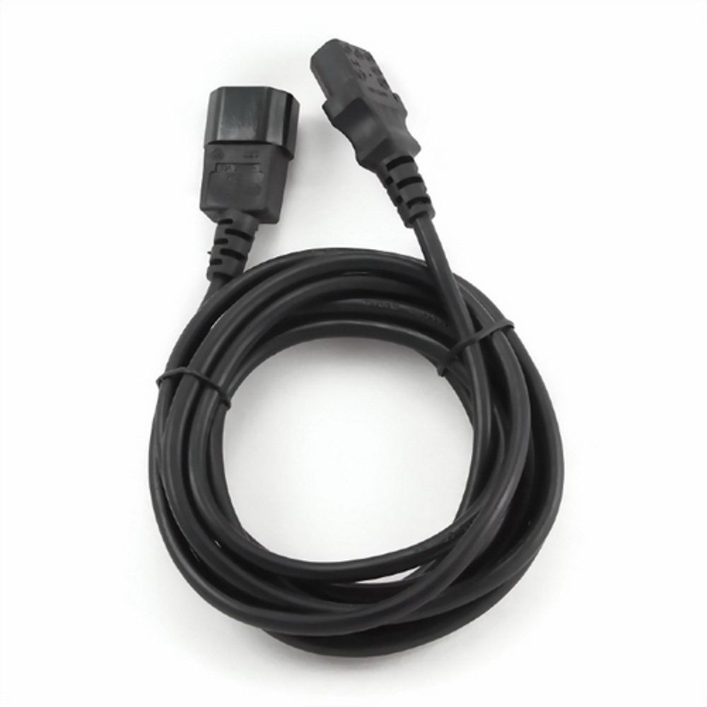Кабель питания сист.блок-монитор Gembird/Cablexpert PC-189-VDE black (1.8м, C13-C14, VDE, 10А, с зазем.) (PC-189-VDE)
