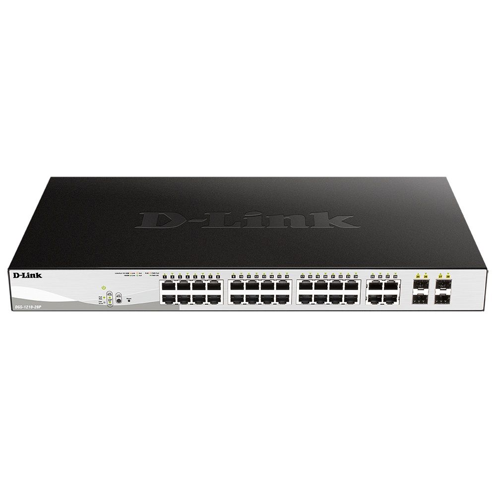 Коммутатор D-Link DGS-1210-28P/FL1A 28G 24PoE 193W управляемый