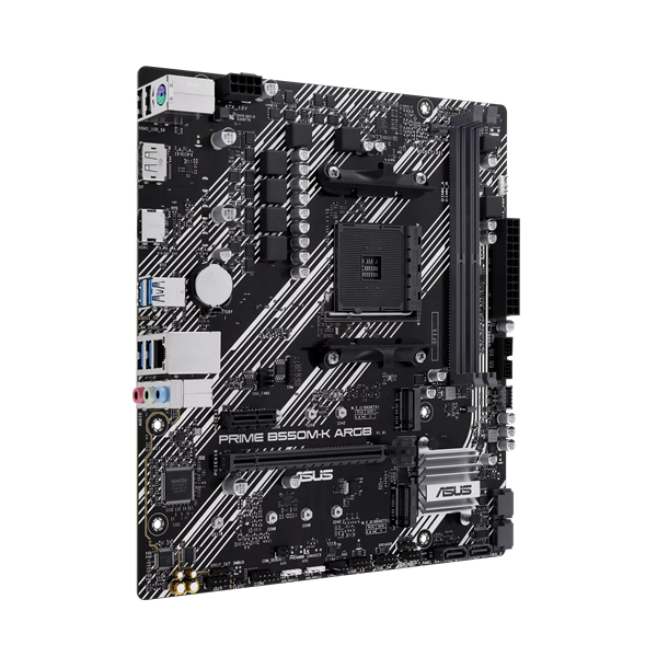 Материнская плата ASUS PRIME B550M-K ARGB, Socket AM4, B550, 2*DDR4, DP+HDMI, SATA3 + RAID, Audio, Gb LAN, USB 3.2, USB 2.0, COM*1 header (w/o cable), mATX ; 90MB1GC0-M0EAY0 (PRIME B550M-K ARGB)