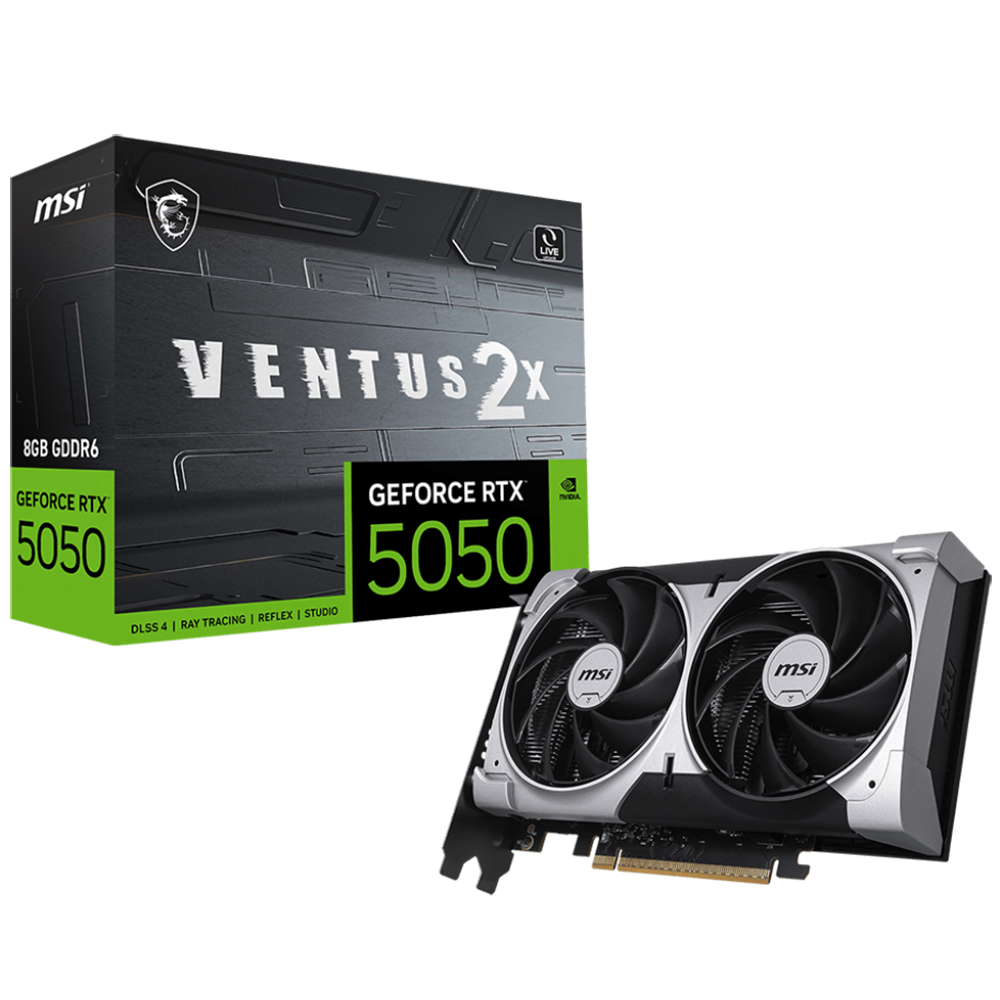 Видеокарта MSI RTX5050 VENTUS 2X 8GB GDDR6 128bit 3xDP HDMI 2FAN RTL