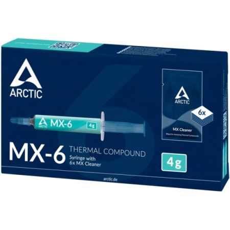 Термопаста Arctic Cooling MX-6 Thermal Compound with 6pcs MX Cleaner ACTCP00084A